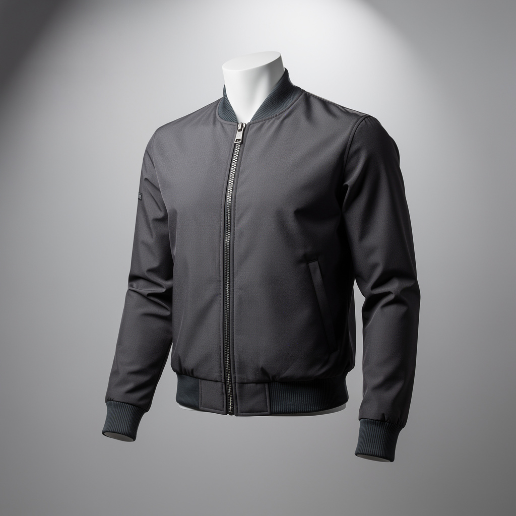Noir Double‑Breasted Bomber